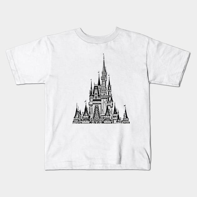 Magic Castle Stamp Kids T-Shirt by FandomTrading